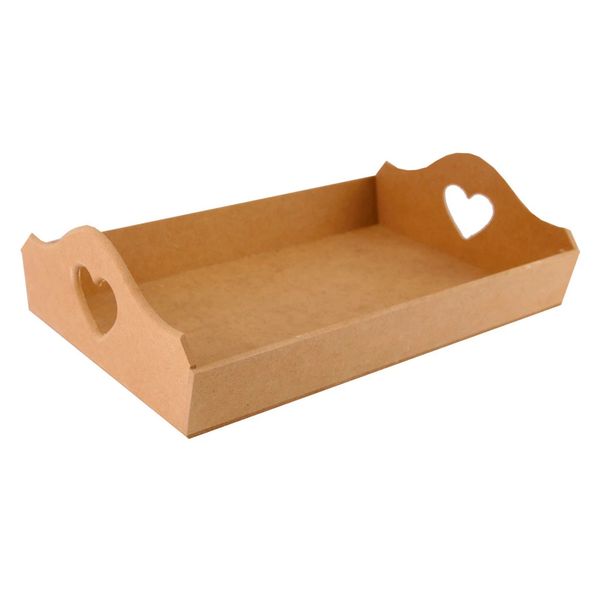 Bandeja Mdf Coração Fabricando Arte Pequena 8,5X30X20