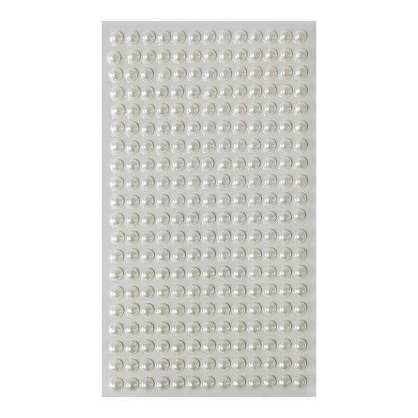 Cartela Pedra Adesiva Meia Perola 6mm Perola Cartela Pedra Adesiva Meia Perola 6mm Perola