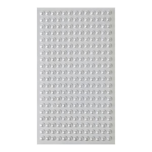 Cartela Pedra Adesiva Meia Perola 6mm Branco