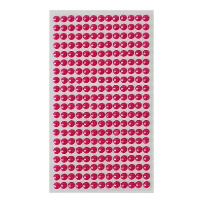 Cartela Pedra Adesiva Meia Perola 6mm Rosa Claro