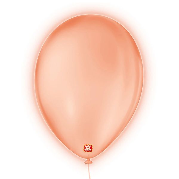 Balões São Roque 9 Linha Neon Laranja Cítrico 25 Unidades