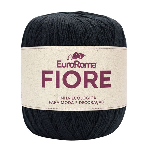 Barbante Euroroma Fiore 8/4 500m 150g Preto