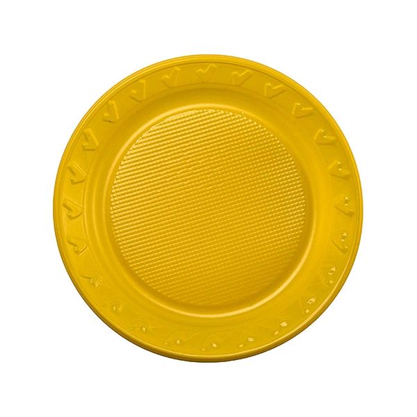 Prato Descartável Regina Amarelo 15cm com 10 Unidades