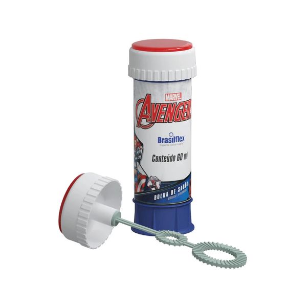 Bolha de Sabão Brasilflex com Jogo Avengers 60ml Bolha de Sabão Brasilflex com Jogo Avengers 60ml