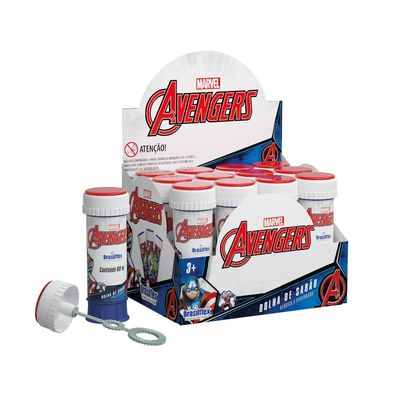 Bolha de Sabão Brasilflex com Jogo Avengers 60ml