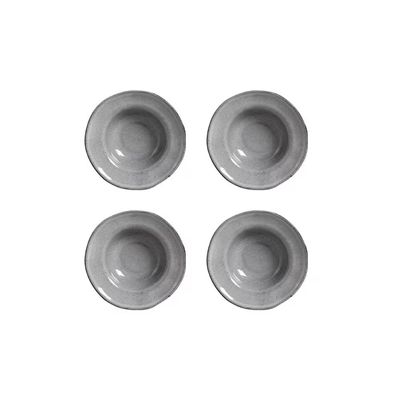 Conjunto de Pratos de Sobremesa Orgânico Dust Preto 250ml 4 Peças Porto Brasil Preto