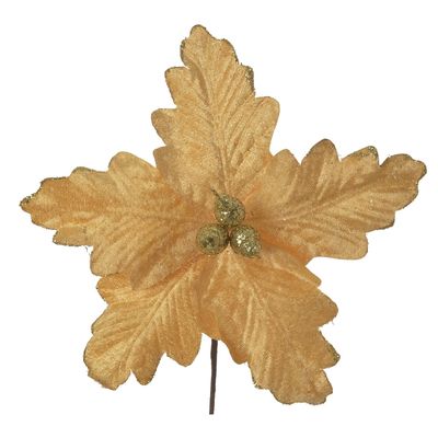 Haste Bico de Papagaio D&A com Glitter Dourado 15cm