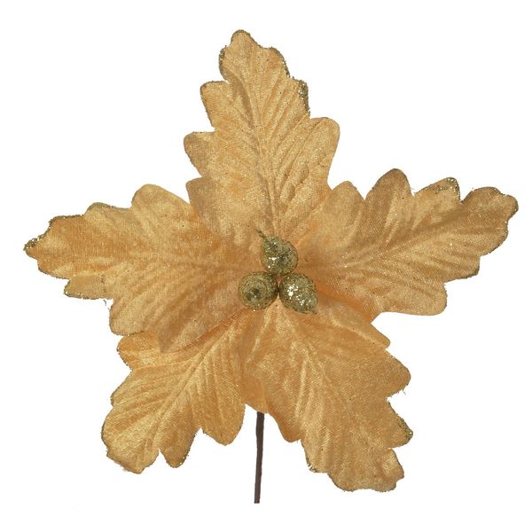 Haste Bico de Papagaio D&A com Glitter Dourado 15cm