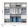 Guarda Roupa Casal Porto 8 Portas 4 Gavetas Com Cômoda Sapateira Sevilha E Armário Multiuso 2 Portas 2000191 Branco Tx