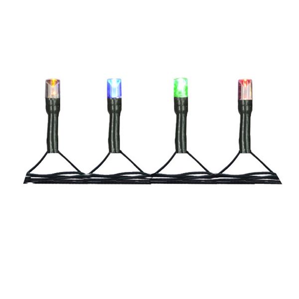 Pisca-Pisca Flor Arte com Fio Verde 100 LEDs Colorido 8m - 220V