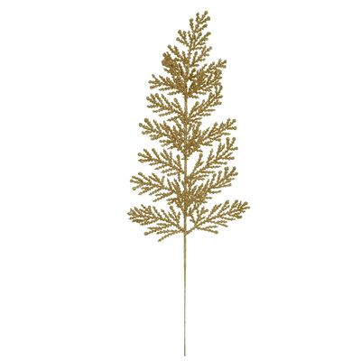 Folhagem Artificial Flor Arte Dourada com Glitter 39cm