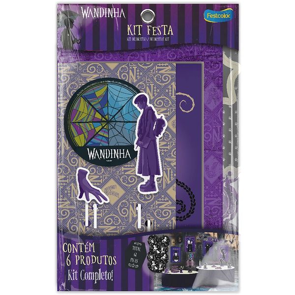 Kit Festa Festcolor Wandinha 62 Peças