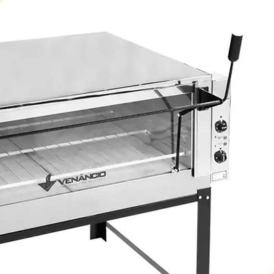 Forno Industrial Elétrico Venâncio Roma Aço Inox 110 Cm Com Pedra Refratária 220V Feri110