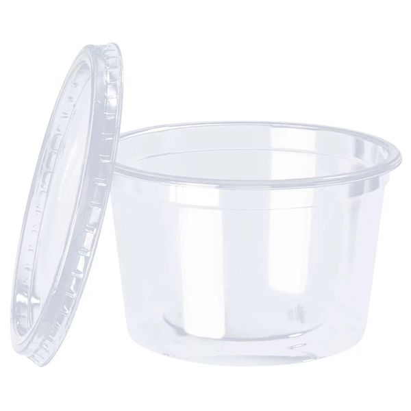 Kit Pote Descartável com Tampa Copobrás Transparente 25 Unidades 250ml Kit Pote Descartável com Tampa Copobrás Transparente 25 Unidades 250ml