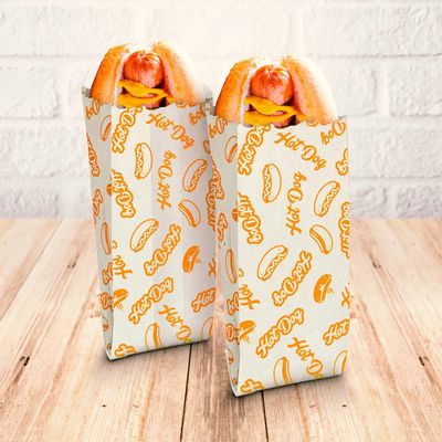 Saco para Hot Dog de Papel Regina Estampado Tamanho P