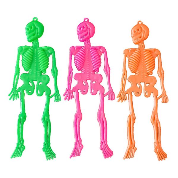 Kit Assustador Halloween Brasilflex Mini Esqueleto 12 Unidades