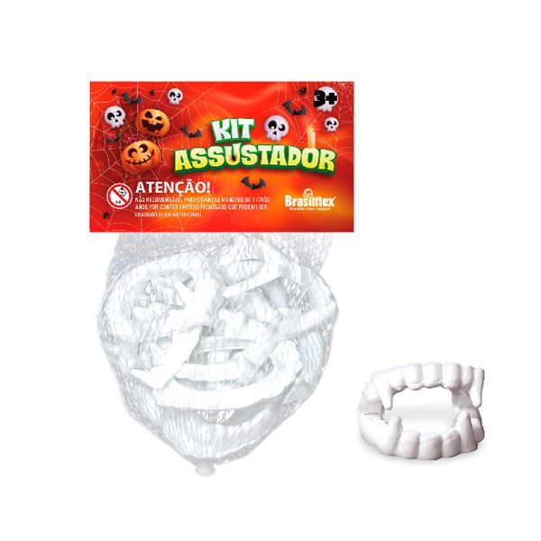 Kit Dentaduras Halloween Brasilflex 12 Unidades