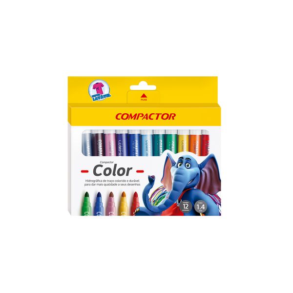 Hidrocor Compactor Marcador Color com 12 Cores Hidrocor Compactor Marcador Color com 12 Cores