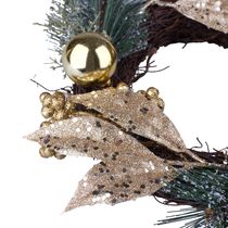 Guirlanda Folhas Pinha E Berries Dourado