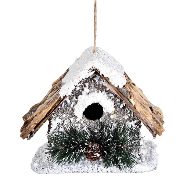 Enfeite Pendurar Casa Com Efeito Nevado