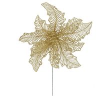 Pick Bico Papagaio Natal com Glitter Dourado 20cm D&A