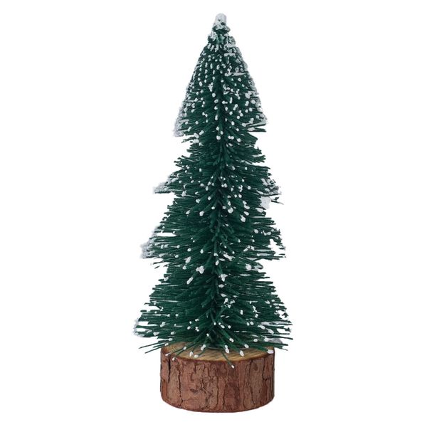 Mini Árvore de Natal Flocked Verde com Branco 15cm D&A Mini Árvore de Natal Flocked Verde com Branco 15cm D&A