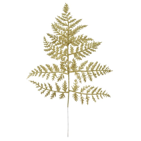 C.NATAL FOLHA C/GLITTER (DOURADO) 36cm