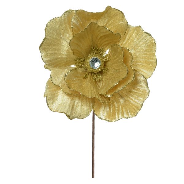 H. MAGNOLIA C/GLITTER (DOURADO) 15cm