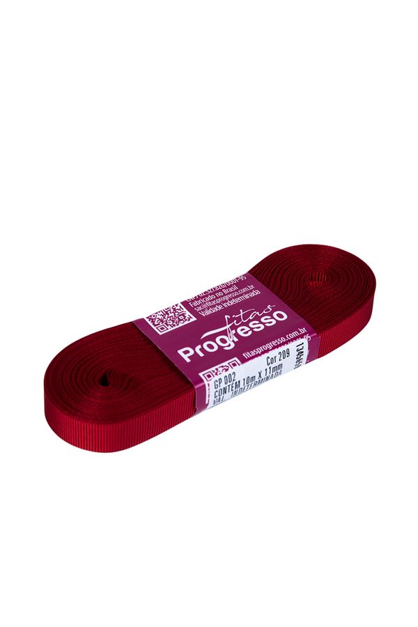 Fita de Gorgurão GP Nº02 11mm Peça com 10m Vermelho 209