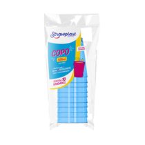 Copo Descartável Strawplast 200ml com 10 Unidades Azul