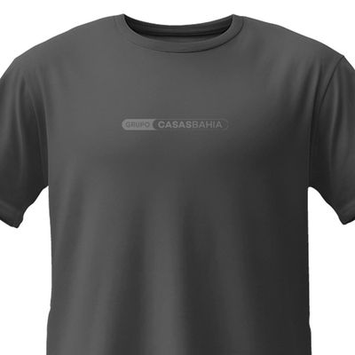 Camiseta Manga Curta Grupo Casas Bahia Fit Algodão Estampada M / Preto