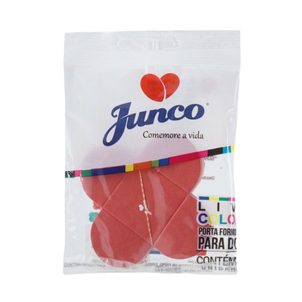 Forminha de Papel Junco 4 Pétalas Vermelha com 10 Unidades Forminha de Papel Junco 4 Pétalas Vermelha com 10 Unidades