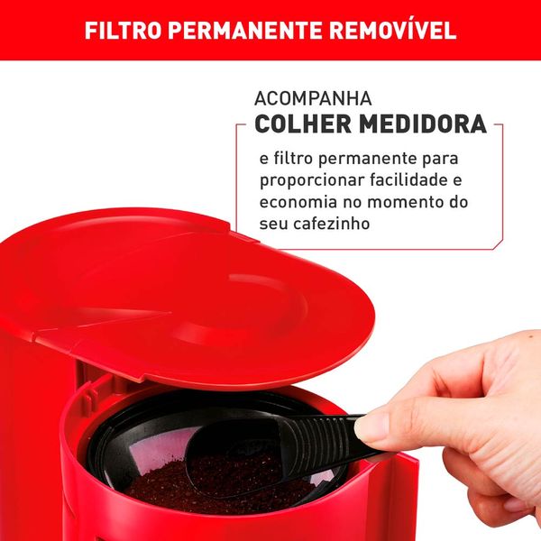 Cafeteira Elétrica Arno Classic CFC2 Vermelha 12 Xícaras - 127V