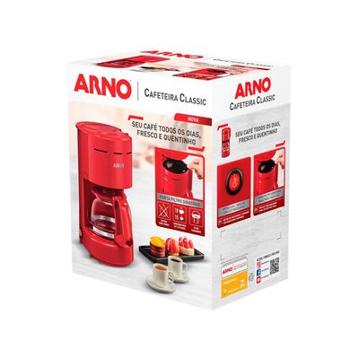 Cafeteira Elétrica Arno Classic CFC2 Vermelha 12 Xícaras - 127V