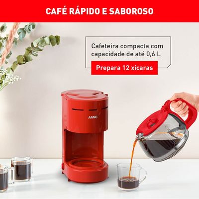 Cafeteira Elétrica Arno Classic CFC2 Vermelha 12 Xícaras - 127V
