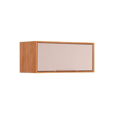 Armário Aéreo Cozinha Modulado áurea C/ 1 Porta Basculante 80cm Cinamomo/off White - Mgm