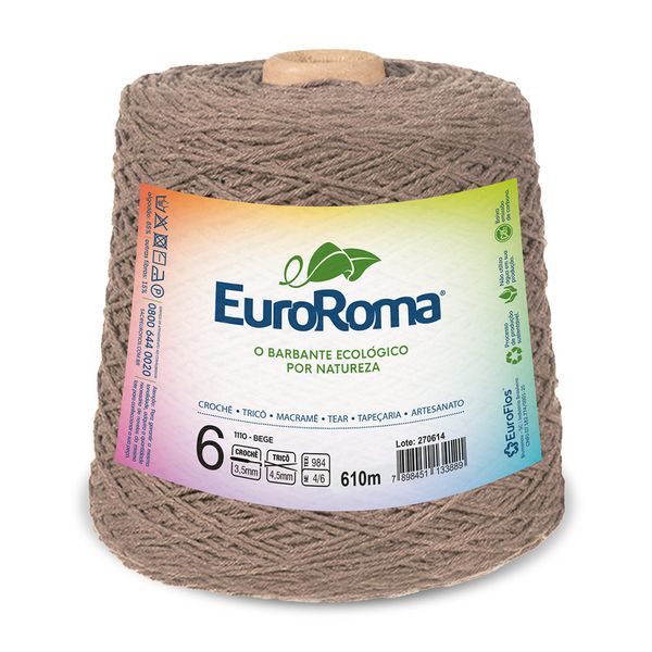 Barbante EuroRoma Nº6 4/6 600G 610m Bege