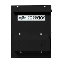 Caixa Correio Preta Embutir Cartas Suporte Cerca 20 X 27 X 12cm - Fp