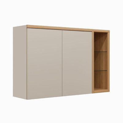 Armário Aéreo Allure Linea Brasil 1,20cm Jequitiba/gris Fosco