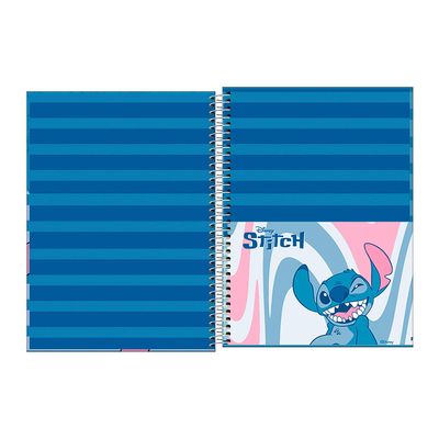 Caderno Universitário Foroni Espiral Capa Dura Disney Stitch 10 Matérias 160 Folhas - Item Sortido