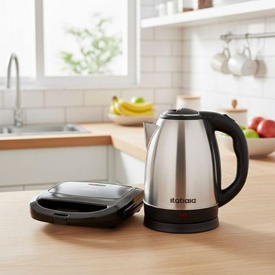 Kit Itatiaia Chaleira Elétrica 1,8l E Grill/sanduicheira Preto/inox 220 V