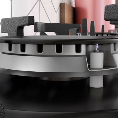Cooktop 5 Bocas Itatiaia Itamaster Tripla Chama Em Vidro Temperado Branco / Bivolt