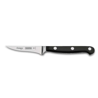Faca para Legumes 3`` Tramontina Century  Aço Inox - 1 Peça Preto com Inox