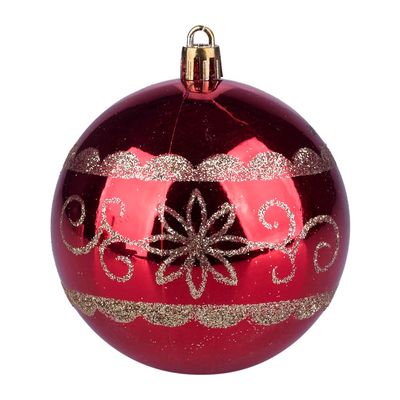 Kit Bola Natal Elegance 8cm c 2 CV244464 Cazza Vm