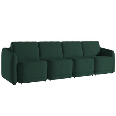 Sofá Cama Casal Para Sala 396cm Polska K04 Veludo Verde - Mpozenato