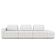 Sofá Ilha E Puff Sala Living 395cm Siesta M22 Boucle Branco - Mpozenato