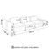 Sofá Ilha E Puff Sala Living 395cm Siesta M22 Boucle Branco - Mpozenato