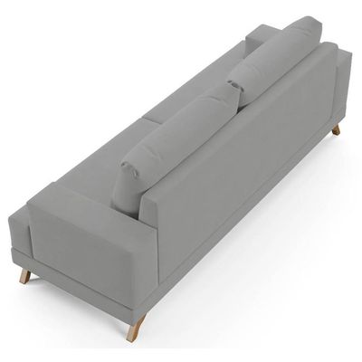 Sofá 2 Lugares 160cm Living Pés Curvos Santi D05 Suede Cinza - Mpozenato