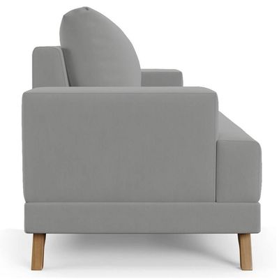 Sofá 2 Lugares 160cm Living Pés Curvos Santi D05 Suede Cinza - Mpozenato
