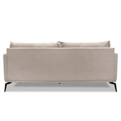 Sofá 2 Lugares 160cm Pés De Metal Vecchia S06 Linho Areia - Mpozenato